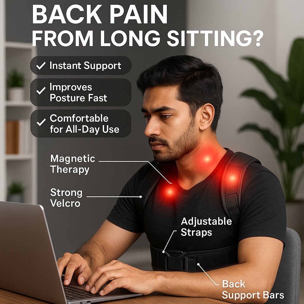 Ergonomic Posture Correction Vest with Strong Support Bars