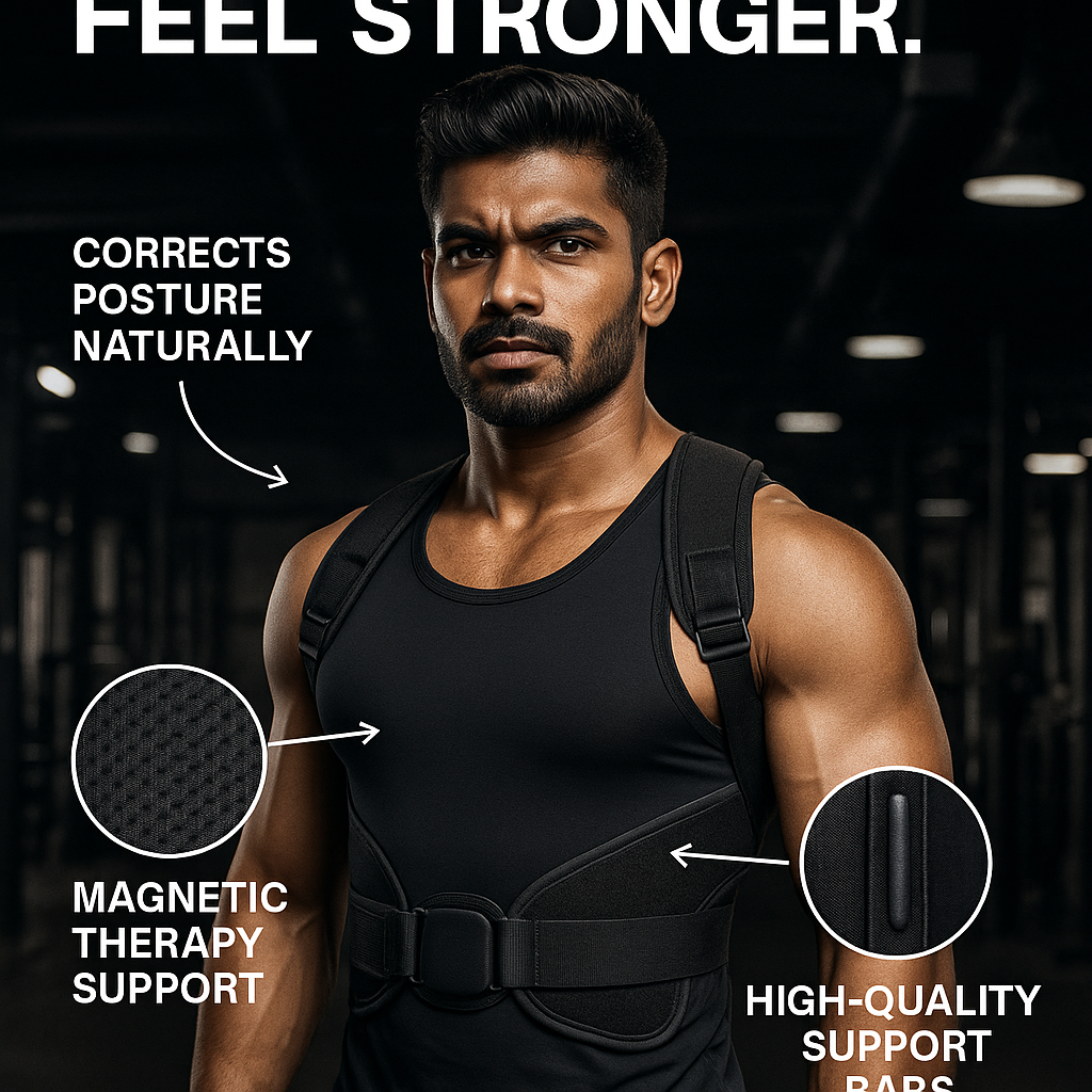 Ergonomic Posture Correction Vest with Strong Support Bars