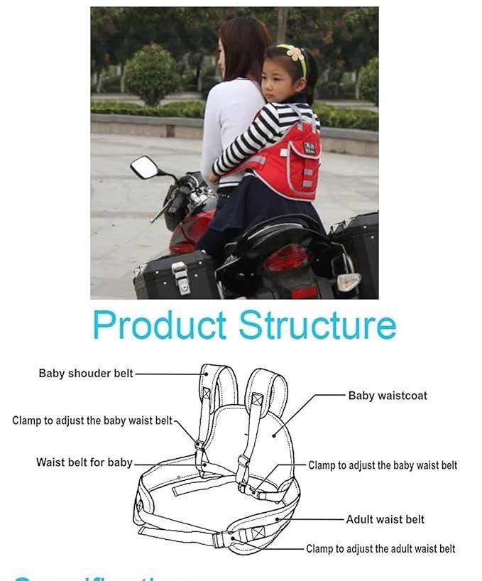 Adjustable Child Safety Harness for Motorcycle & Scooter