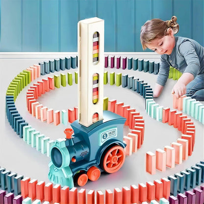 Automatic Domino Laying Train Set with Lights and Sound