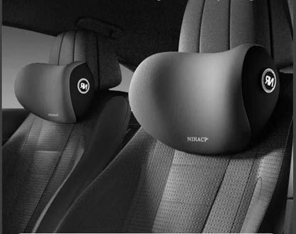 Ergonomic Memory Foam Car Neck and Headrest Pillow (Pack of 2)