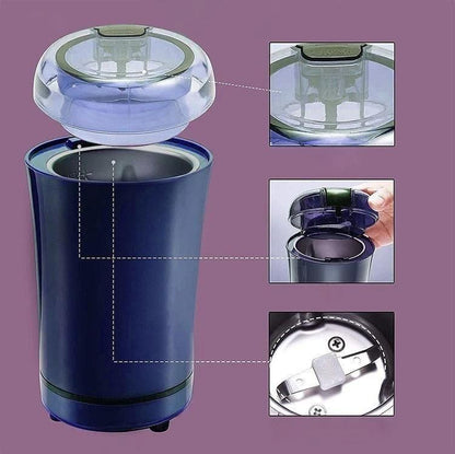 High-Speed Electric Dry Ingredient Grinder with Stainless Steel Blades