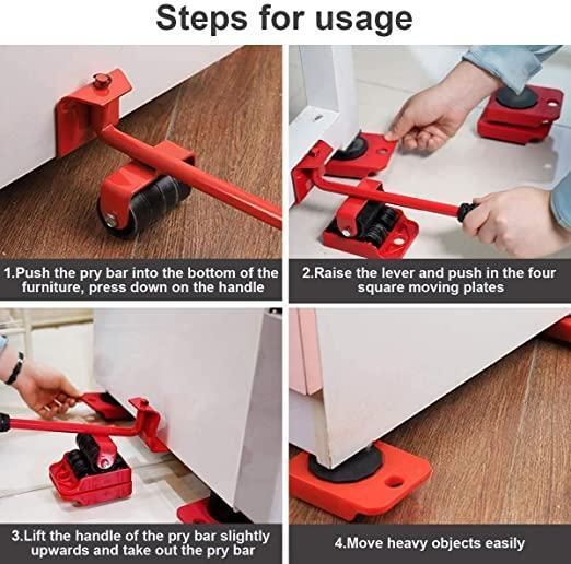 5-Piece Heavy Duty Furniture Mover and Lifter Tool Kit