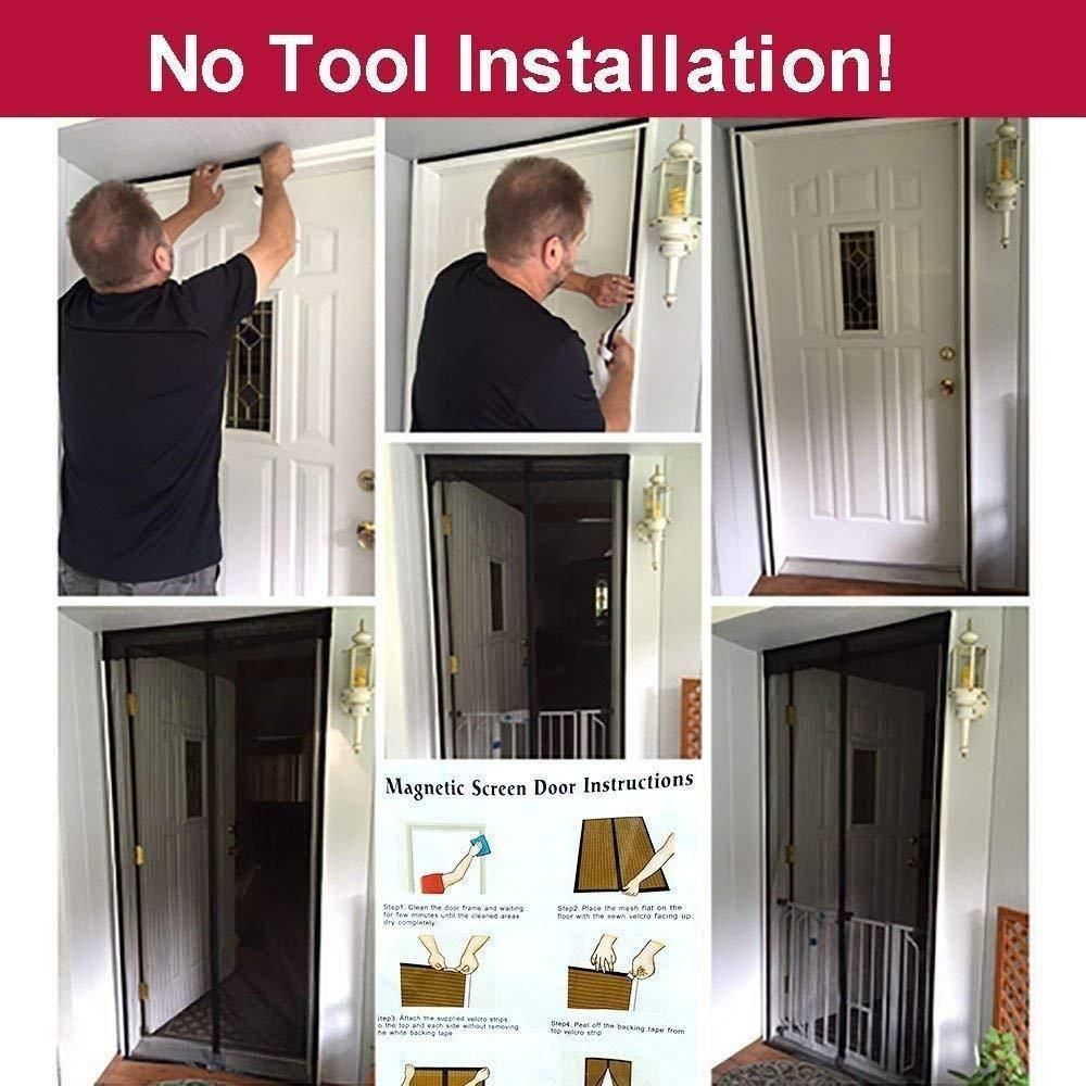 Heavy Duty Magnetic Closure Fly Screen Door Curtain